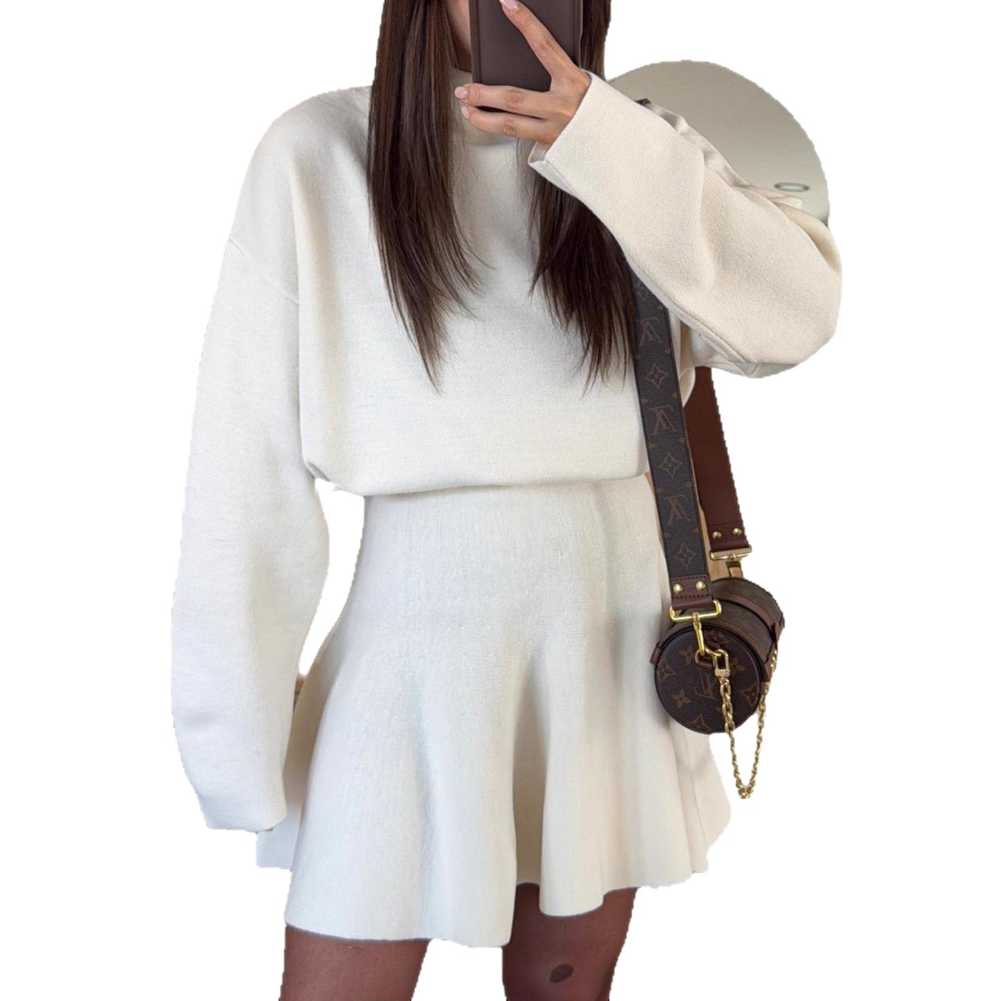 Women's Sweater Skirt Set Casual Knit Two Piece