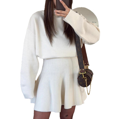 Women's Sweater Skirt Set Casual Knit Two Piece