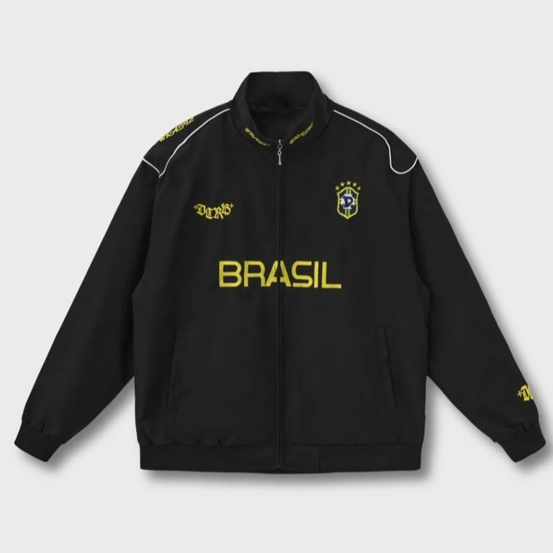 Wholesale Women's Oversized Brazil Soccer Jacket