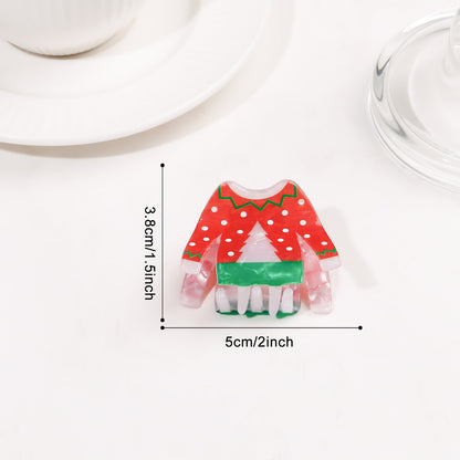 Christmas Claw Clips Gingerbread Santa Tree Snowflake