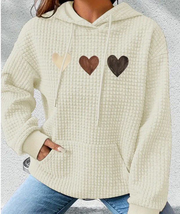 Women's Oversized Waffle Knit Christmas Hoodie