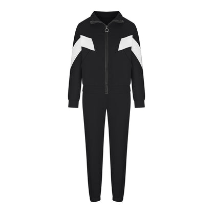 Women's Oversized Color Block 2 Piece Jogger Sweatsuit