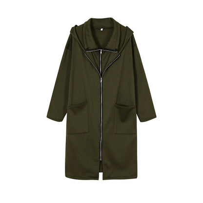 Women's Oversized Zip Hoodie Jacket Long Sleeve Pockets