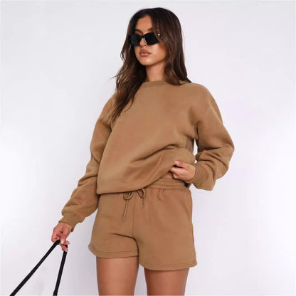 Women's Oversized Sweatshirt & Shorts Lounge Set