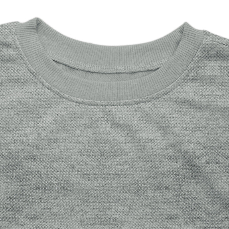 Bow Sleeve Round Neck Long Sleeve Sweatshirt