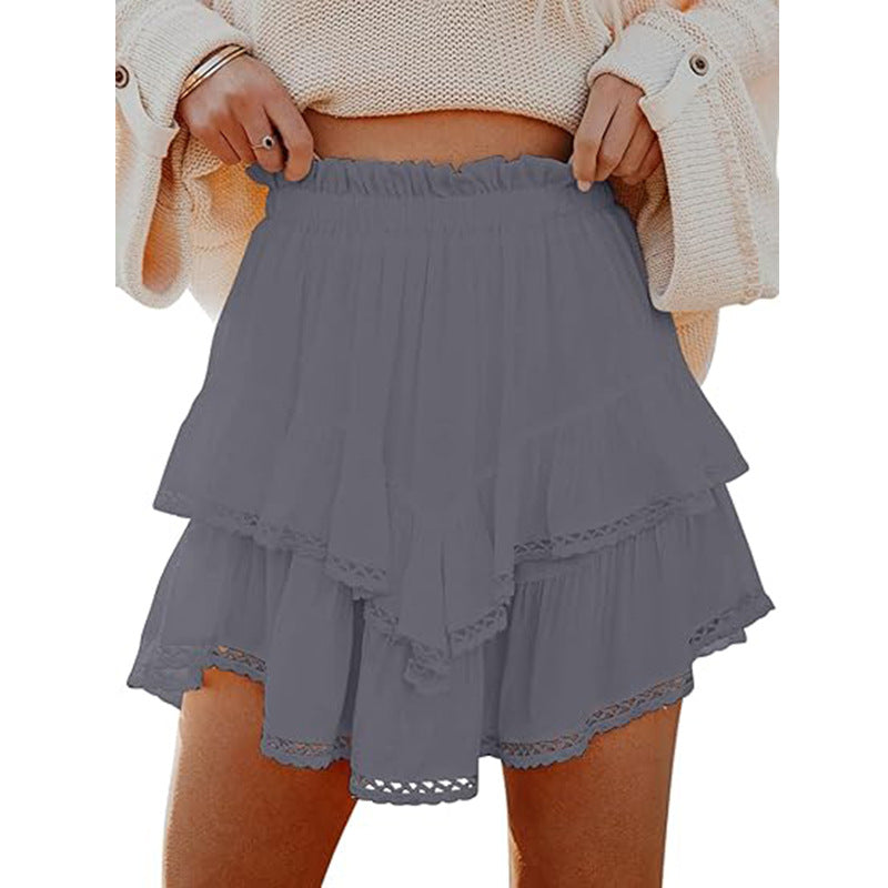 Women's High-Waist Layered Cake Skirt – Summer Casual Mini Skirt