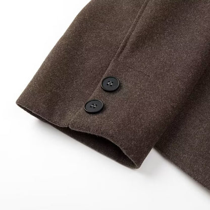 Women's Cropped Jacket Collared Button Front Tweed