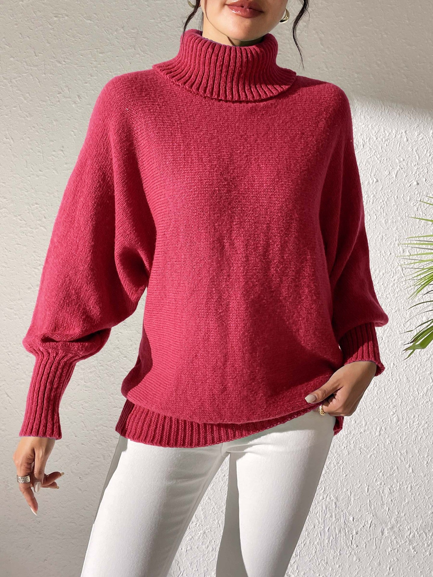 Women's Bottoming Shirt Autumn and Winter Casual Turtleneck Sweater