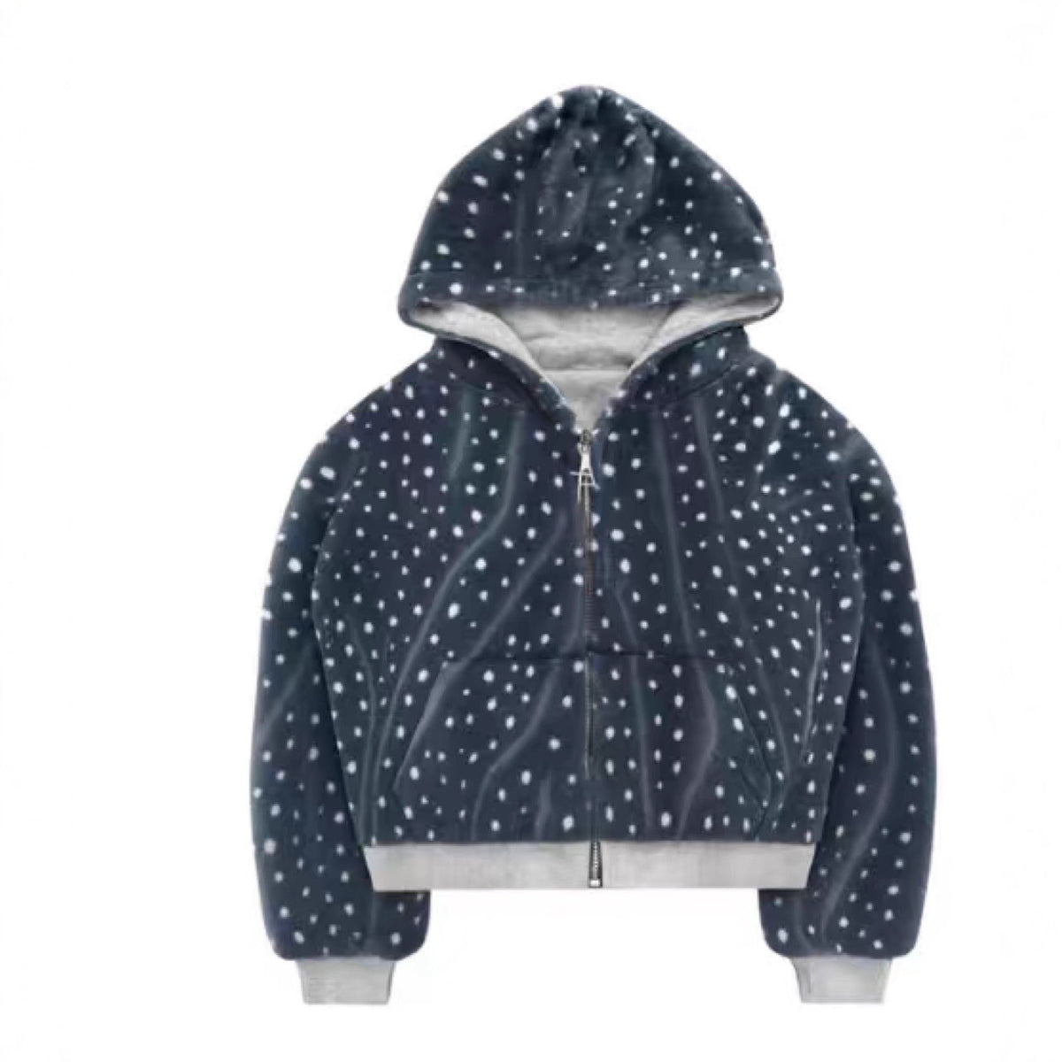 Oversized Ombre Zip Up Hoodie Heavyweight Jacket