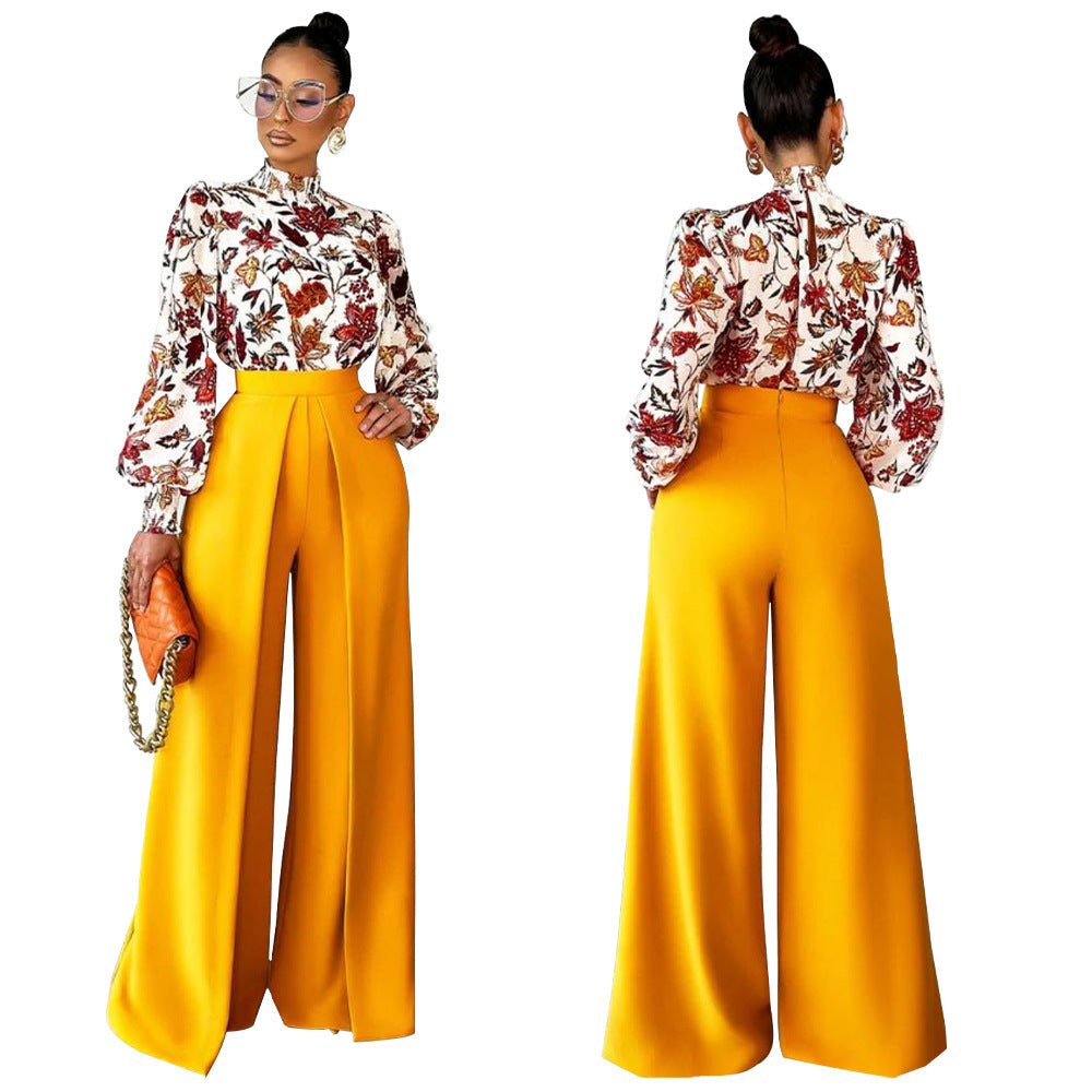 Women's High Waist Wide Leg Pants Flowy Loose Casual
