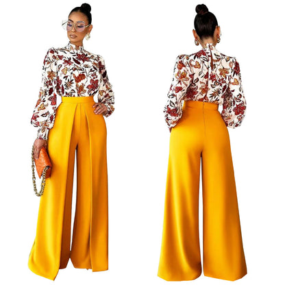 Women's High Waist Wide Leg Pants Flowy Loose Casual
