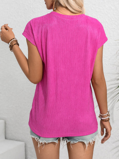 Casual Crew Neck T-Shirt with Pocket