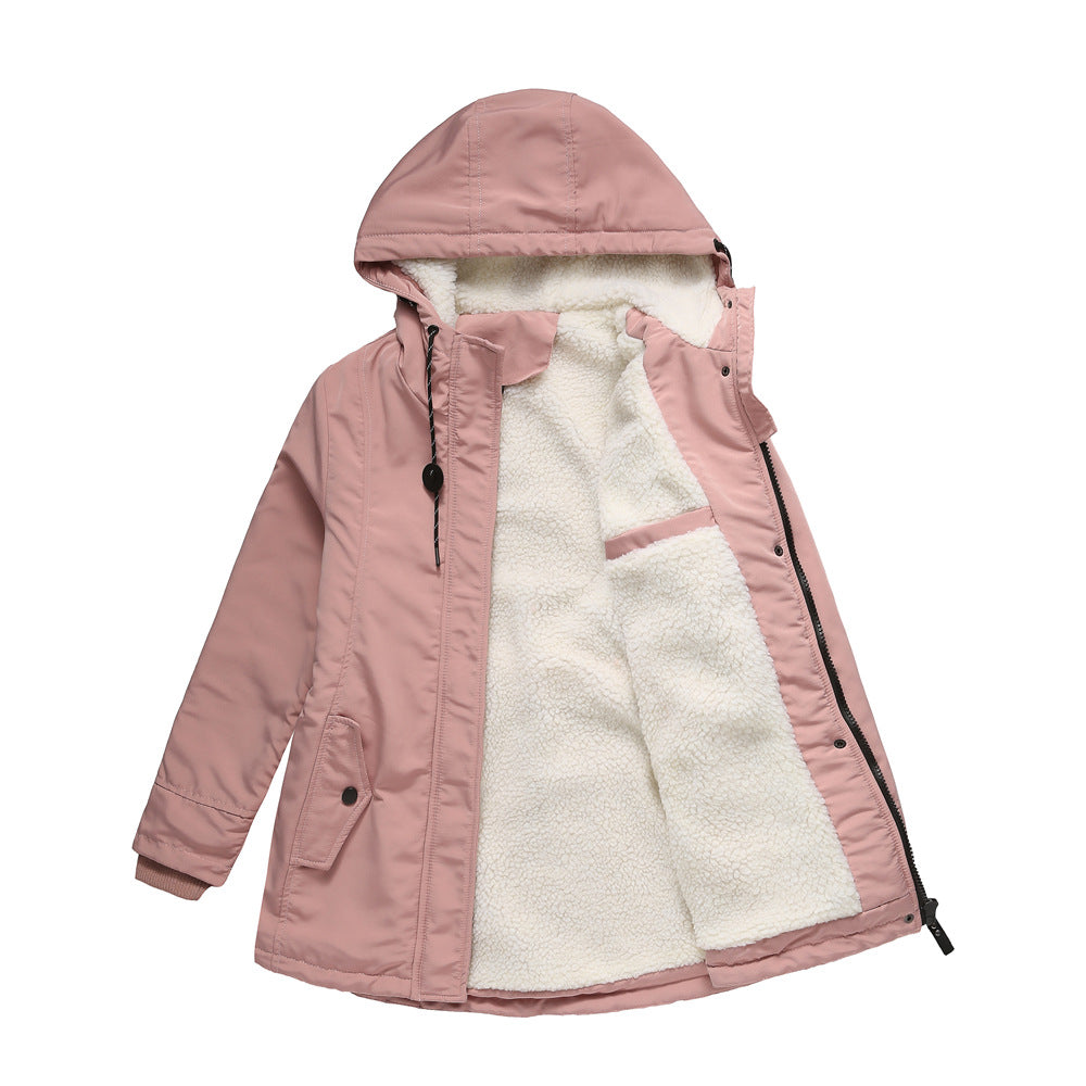 Women's Sherpa Lined Hooded Parka Winter Coat