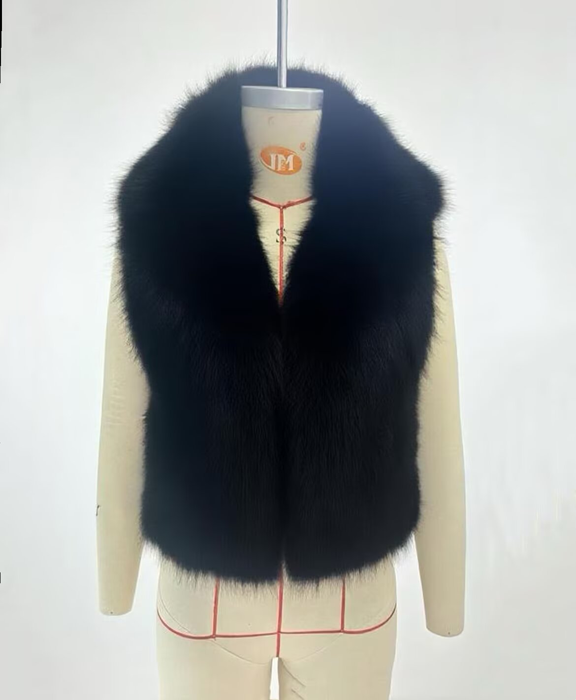 Women's Long Faux Fur Vest Sleeveless Lapel Winter Chic