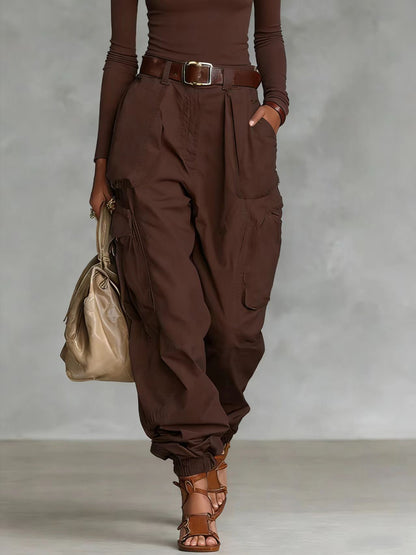 Women's High Waisted Baggy Cargo Pants Wide Leg