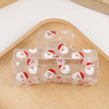 Assorted Christmas Clear Jelly Hair Claw Clips