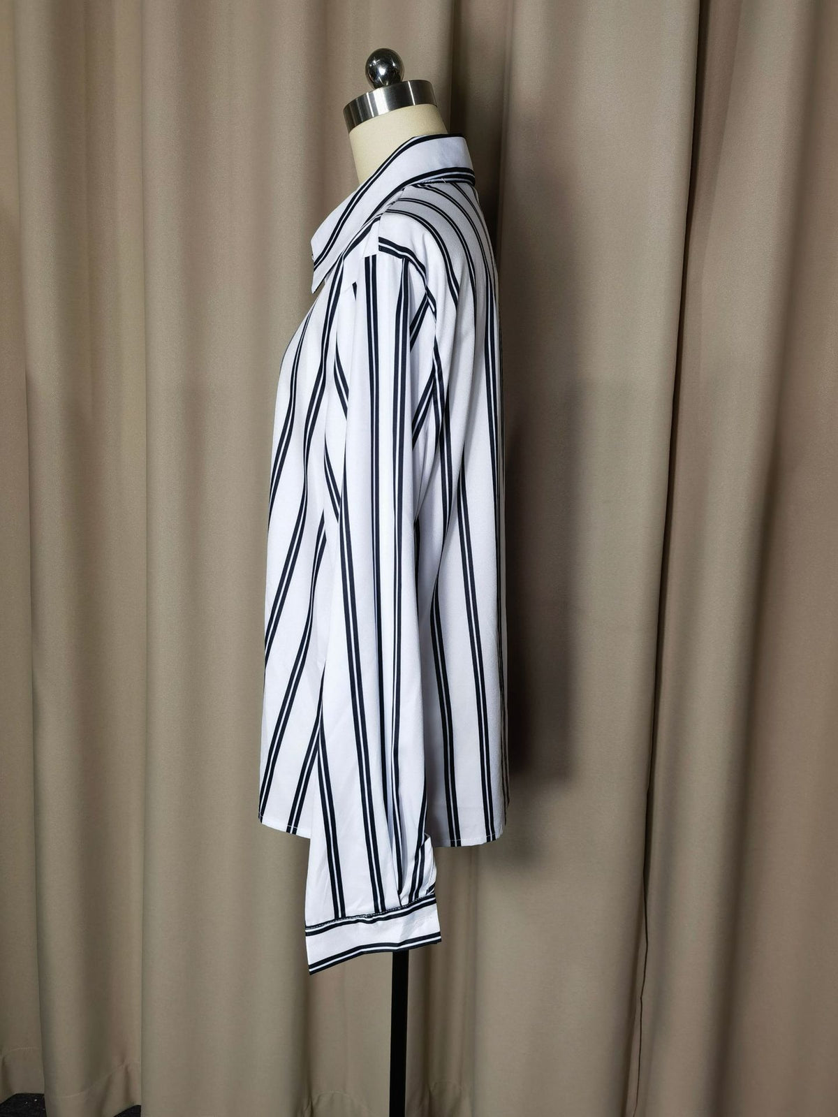Women's Striped Long Sleeve Business Casual Shirt