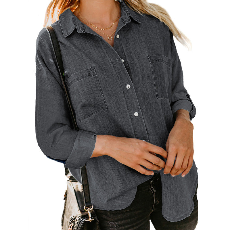 Women's Classic Long Sleeve Button Down Shirt