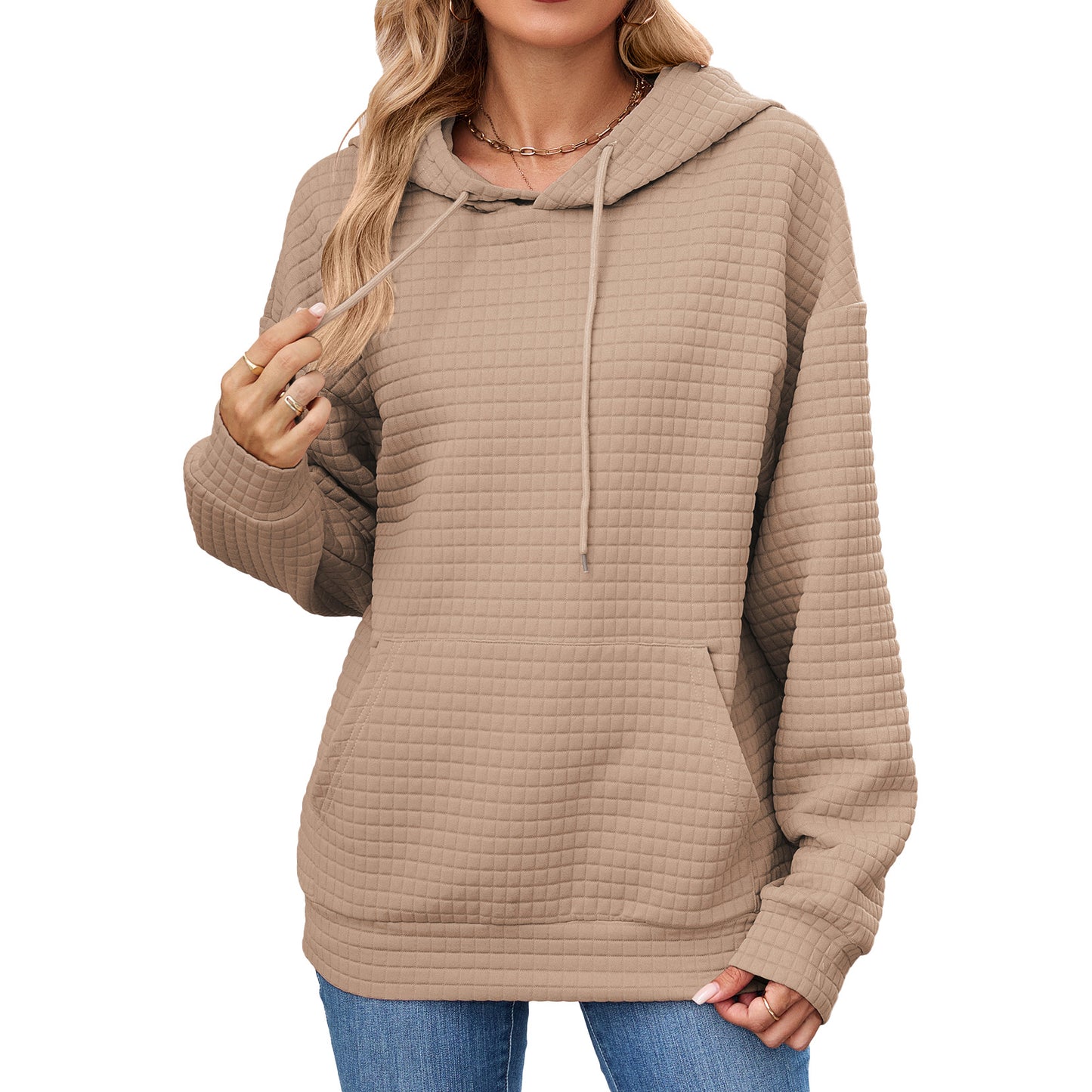 Casual Oversized Hooded Sweatshirt with Pockets for Women