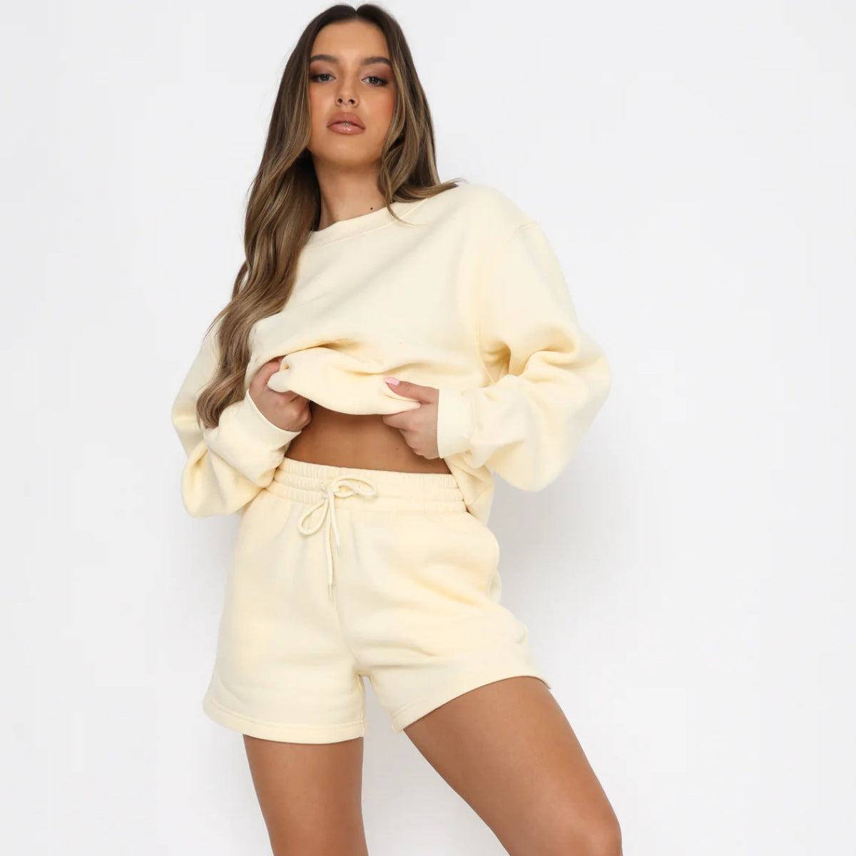 Women's Oversized Sweatshirt & Shorts Lounge Set