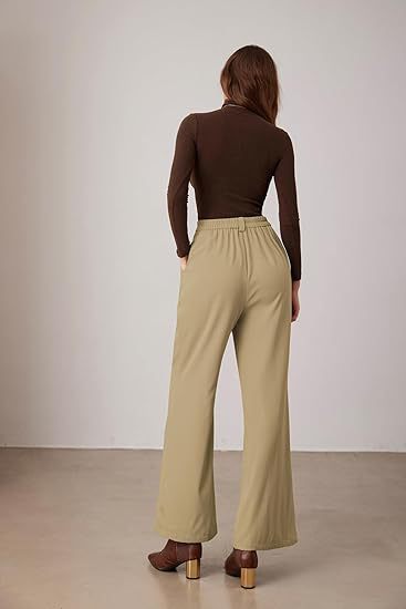 Women's High-Waist Wide-Leg Suit Pants – Elegant Business Trousers