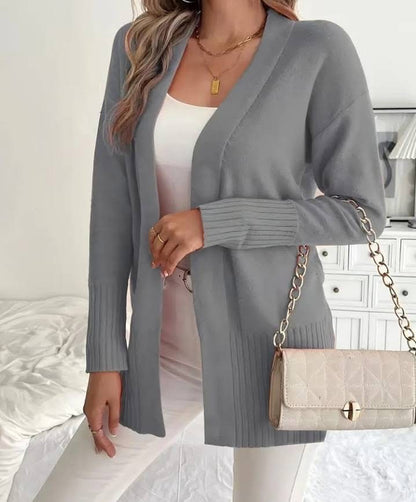 Plus Size Oversized Chunky Cardigan Open Front Pockets