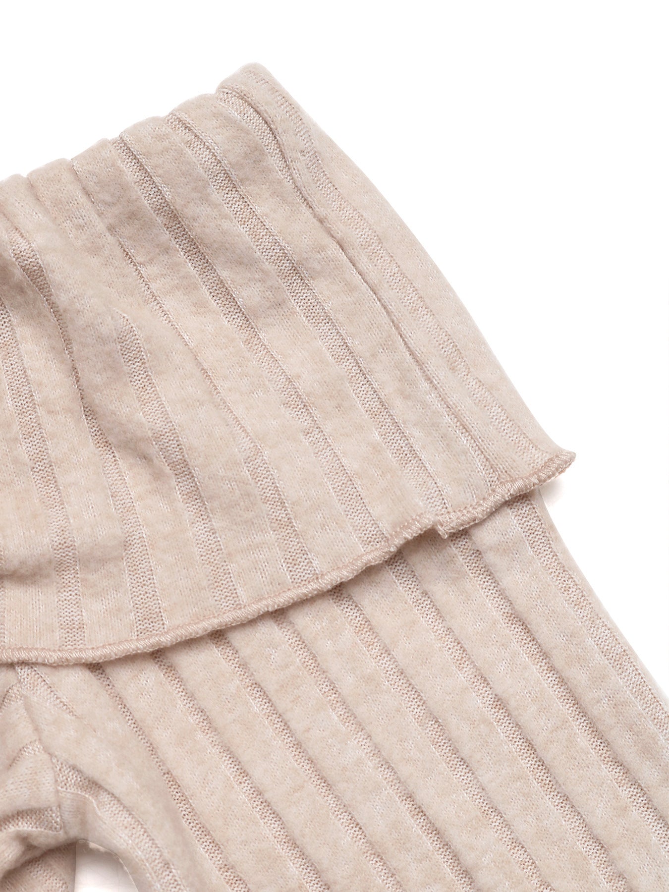 Off Shoulder Ribbed Asymmetrical Long Sleeve Top