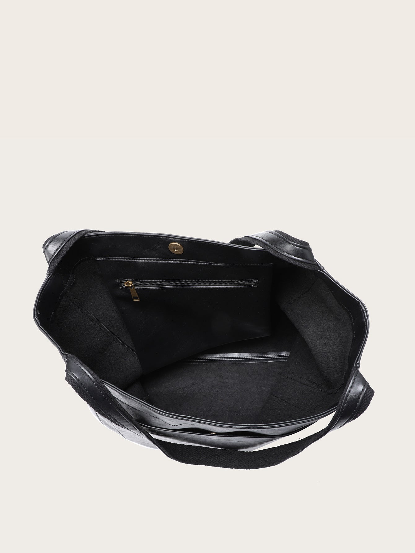 Vintage Soft Leather Tote Bag with Pocket Large Capacity