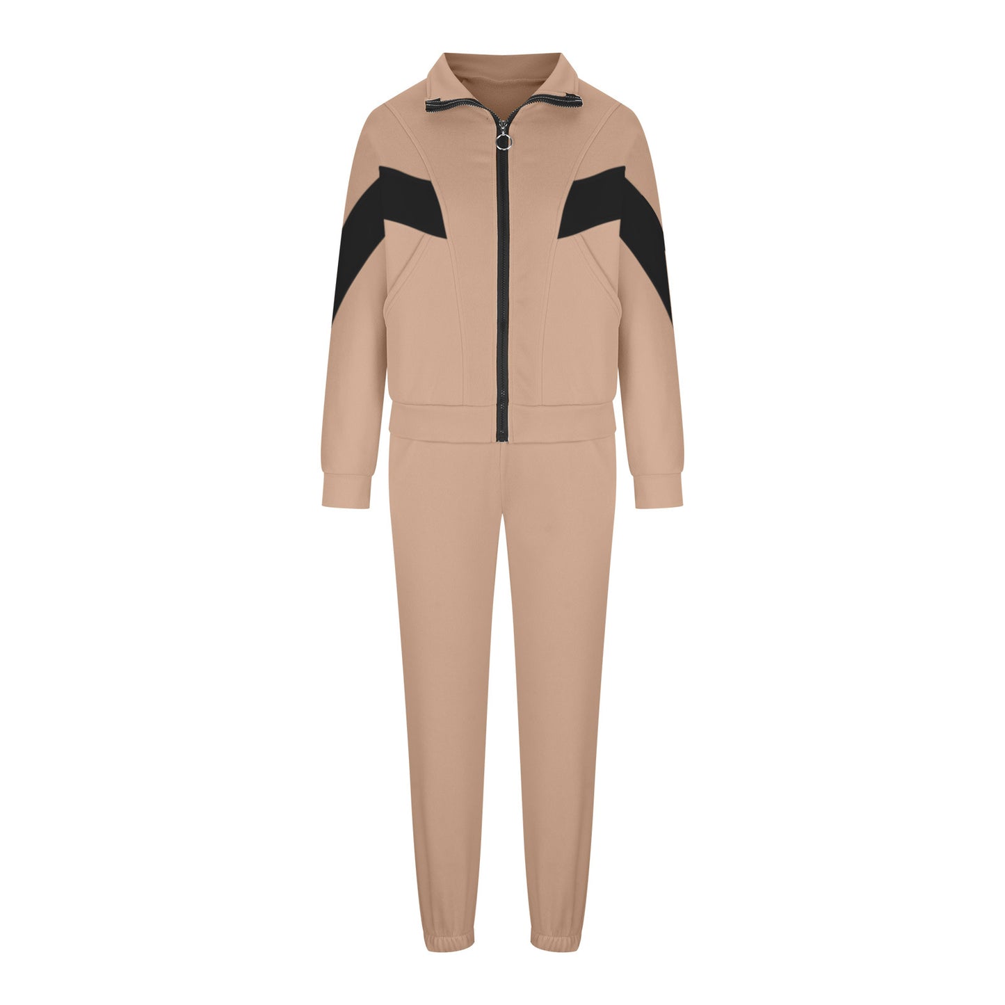 Women's Oversized Color Block 2 Piece Jogger Sweatsuit
