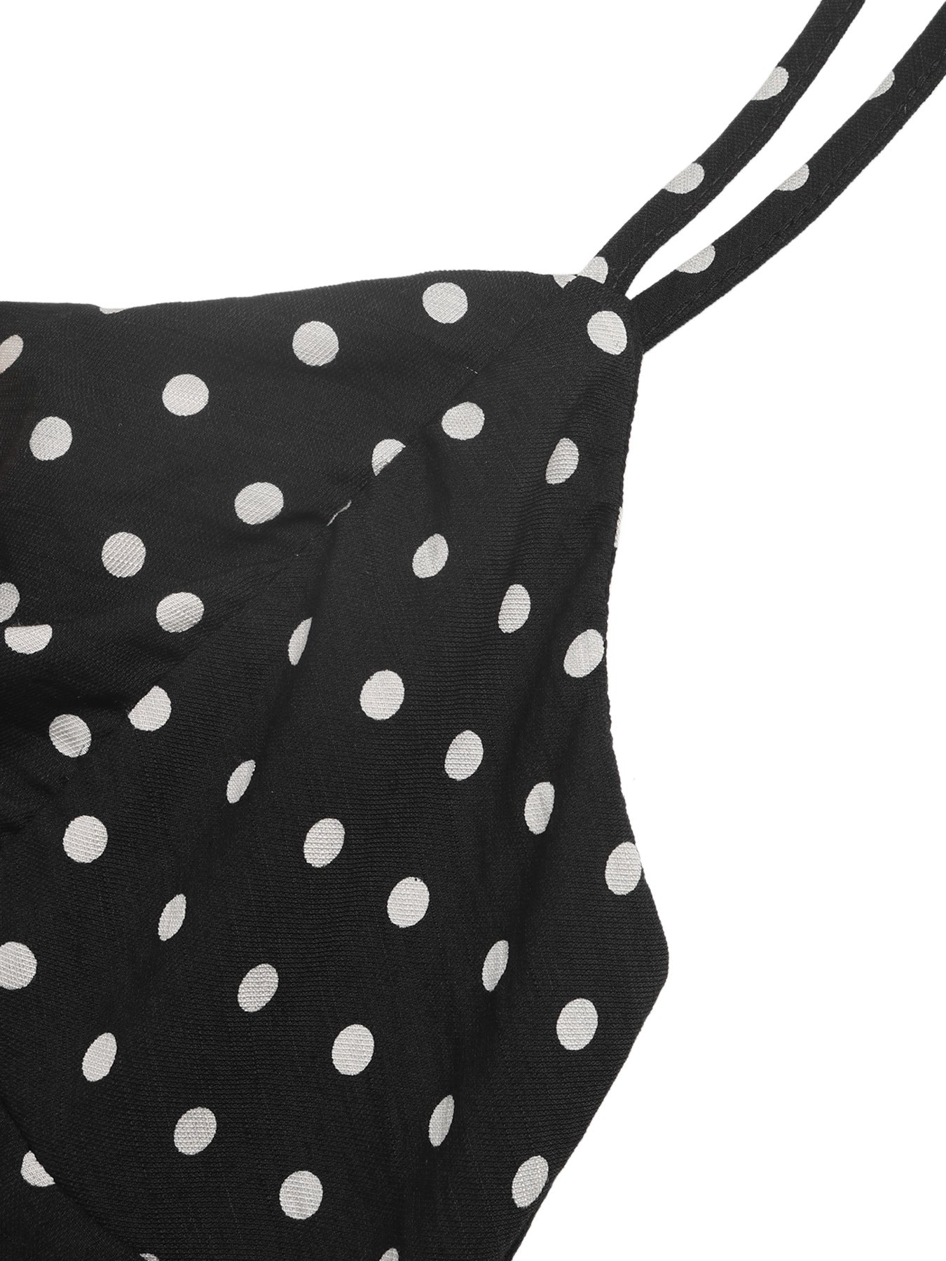 Black Polka Dot Spaghetti Strap Mini Dress Sexy Summer Trend
