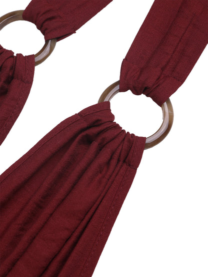 Burgundy Open Back Tie Wide Leg Jumpsuit