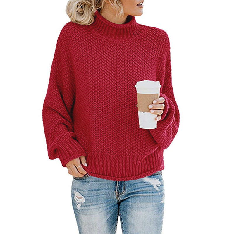 Women's Oversized Chunky Turtleneck Sweater