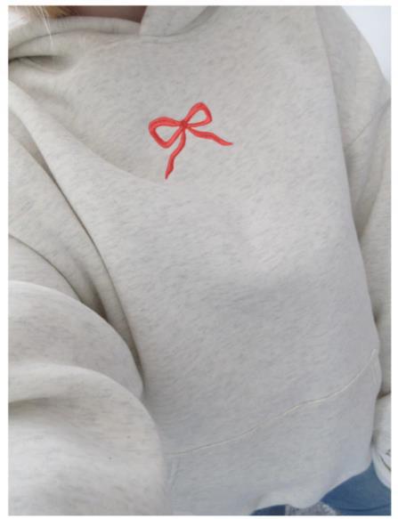 Women's Coquette Bow Oversized Hoodie Pullover