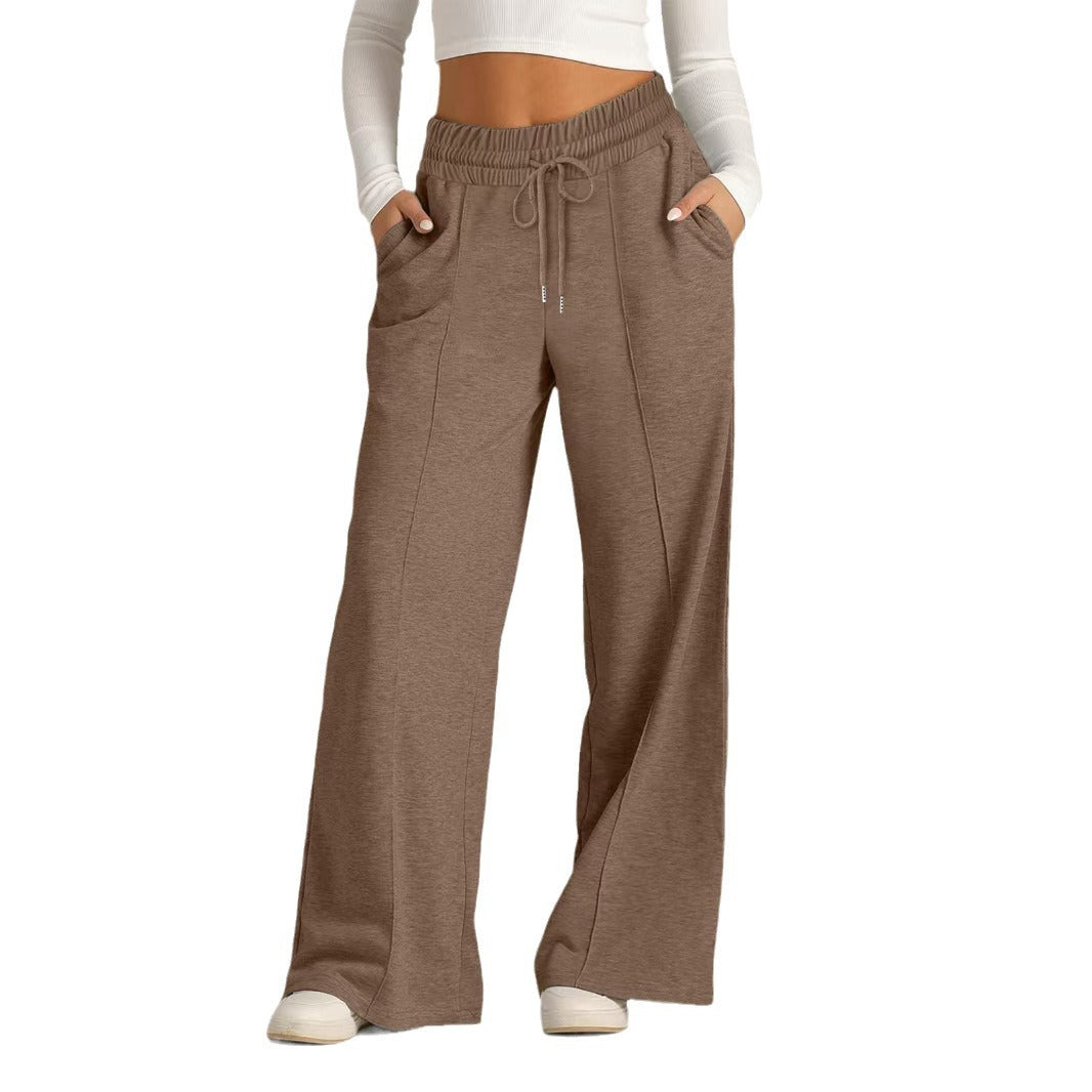 Wide Leg Sweatpants Women High Waisted Drawstring Pants