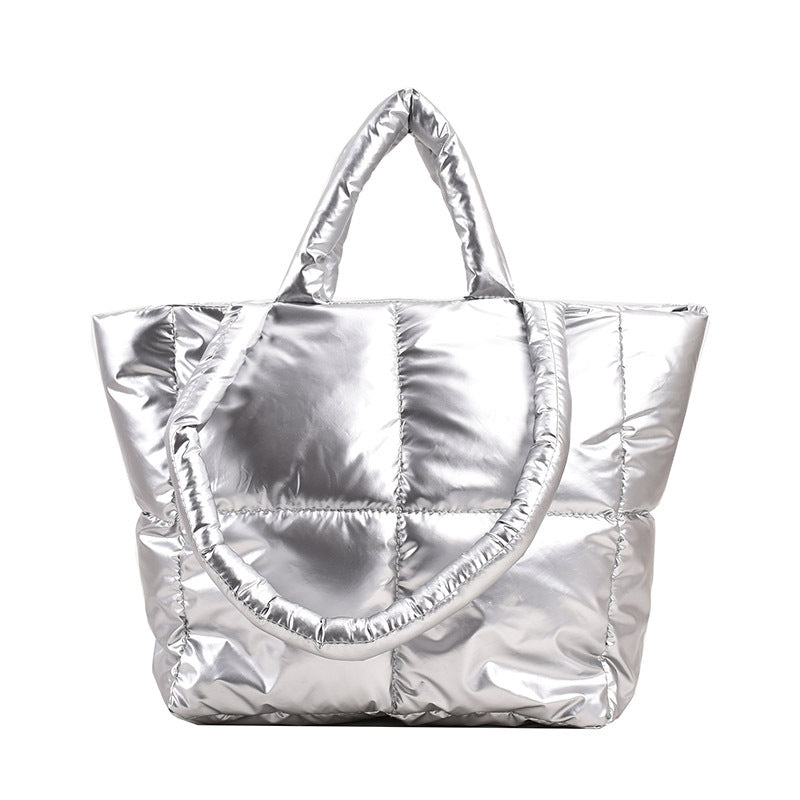 Light Down Cotton Padded Shoulder Padding Tote Bag