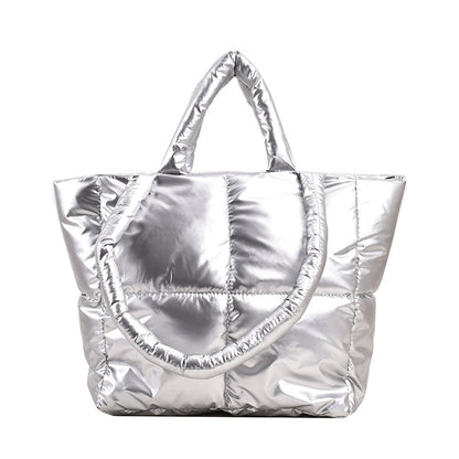 Light Down Cotton Padded Shoulder Padding Tote Bag