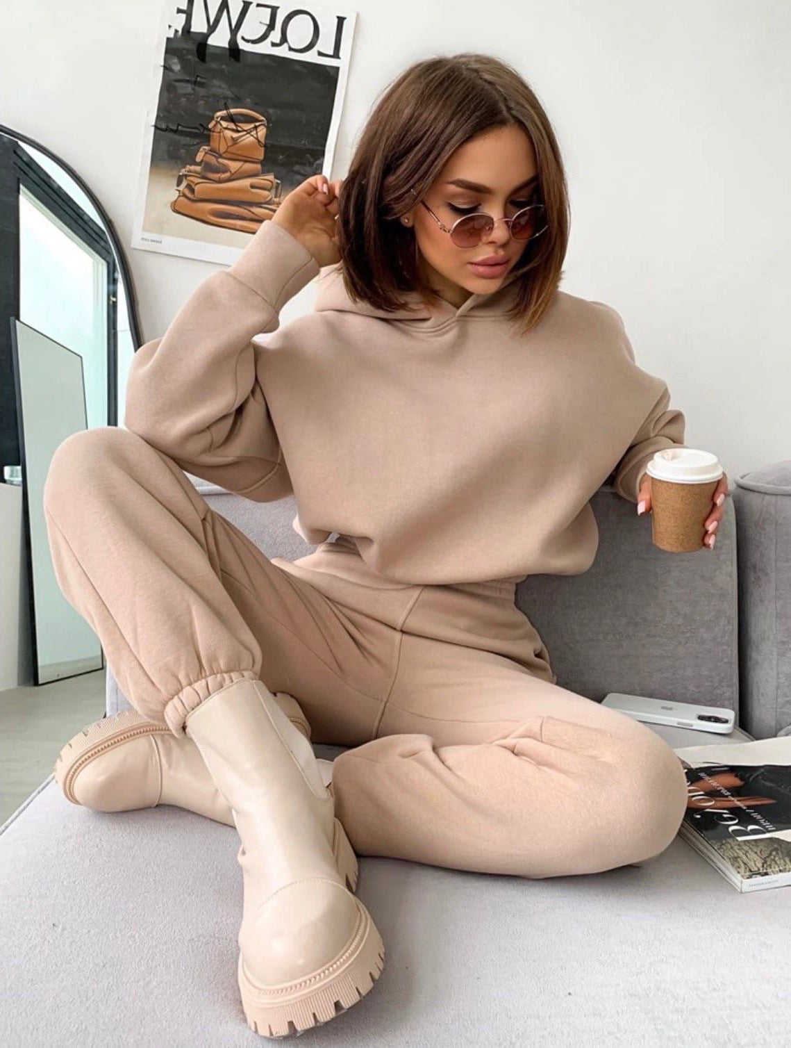 Women's Oversized Hoodie Joggers Lounge Set
