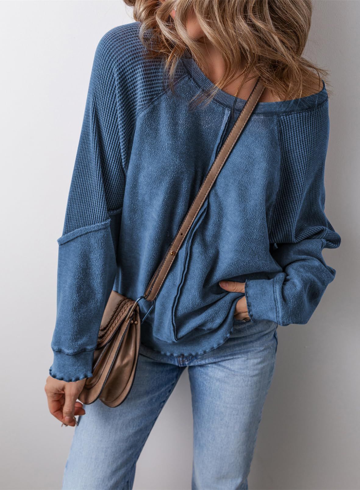Oversized Crew Neck Long Sleeve Pullover Sweater