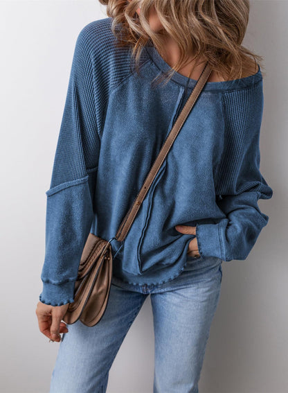 Oversized Crew Neck Long Sleeve Pullover Sweater