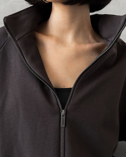Women's Colorblock Zip Hoodie Jogger Pants Matching Set