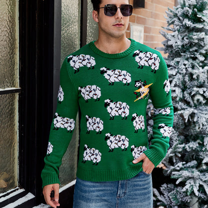 Men's Alpaca Knit Sweater Christmas Casual Pullover