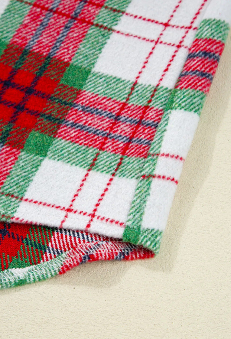 Plaid Shacket Button Down Oversized Shirt Jacket