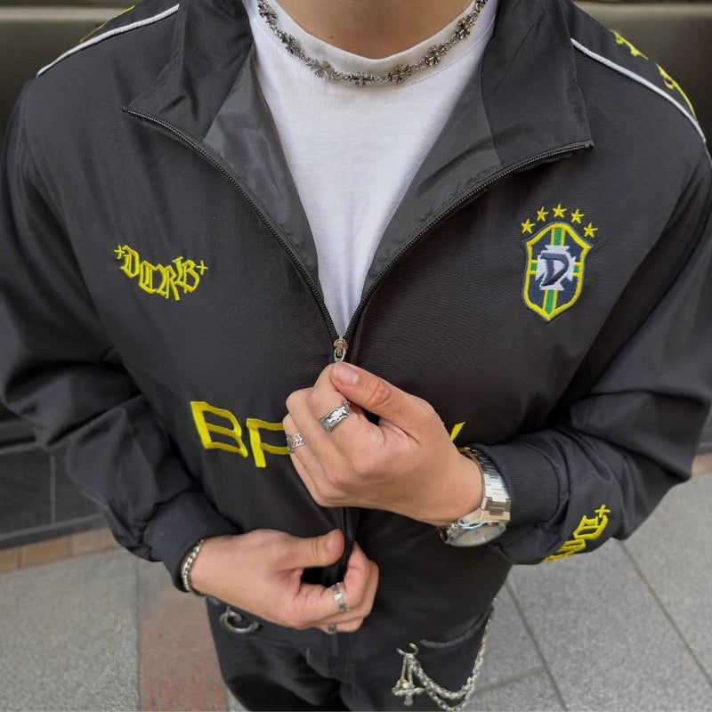 Wholesale Women's Oversized Brazil Soccer Jacket
