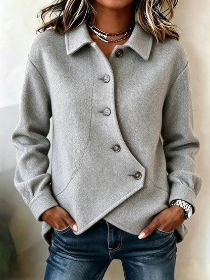 Women's Asymmetrical Button Front Shacket