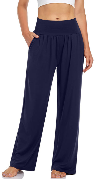 Women's High Waisted Wide Leg Yoga Pants with Pockets