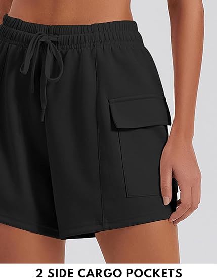 Women's High-Waisted Drawstring Cargo Shorts – Casual Summer Shorts