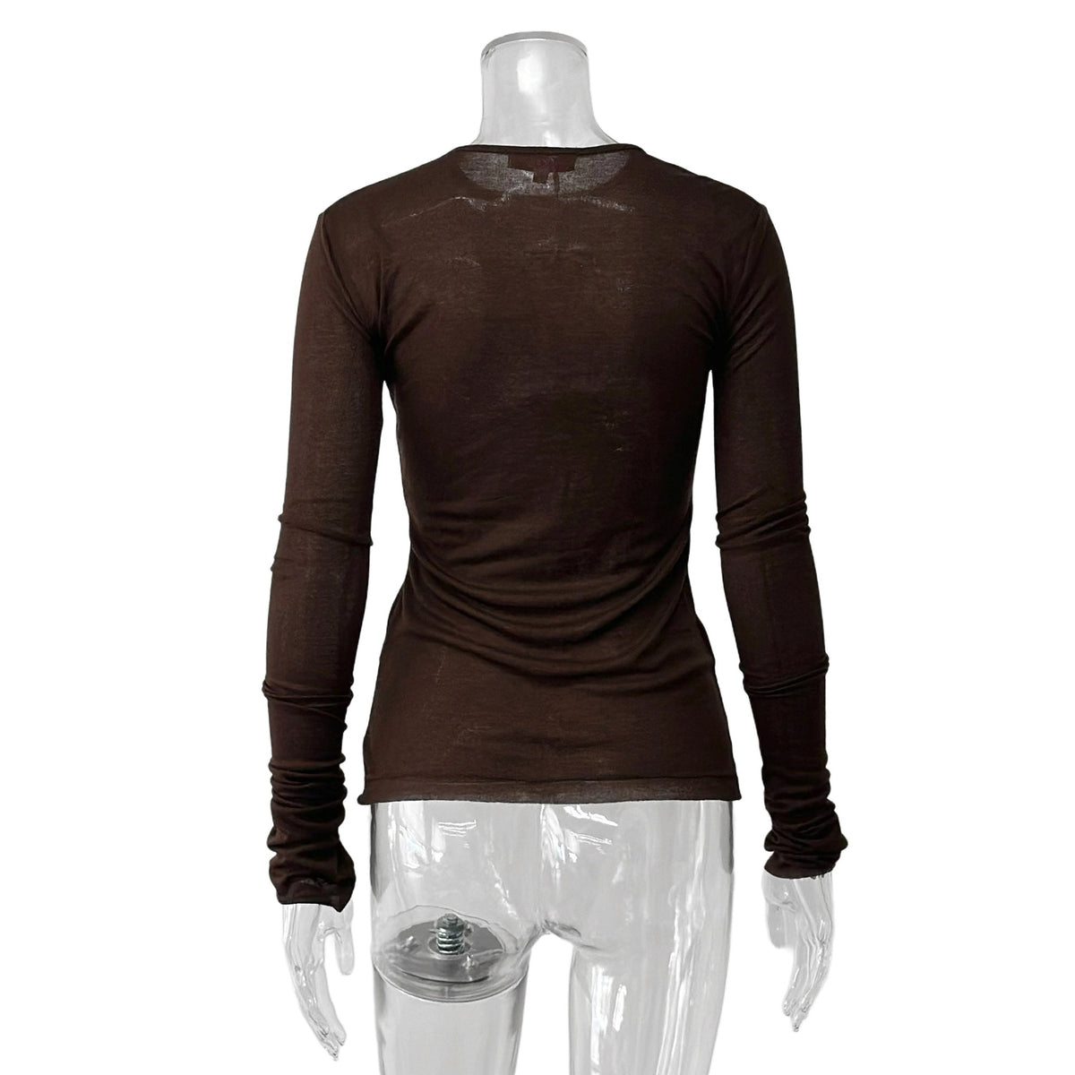 Women's Fitted Sheer Long Sleeve Layering Top