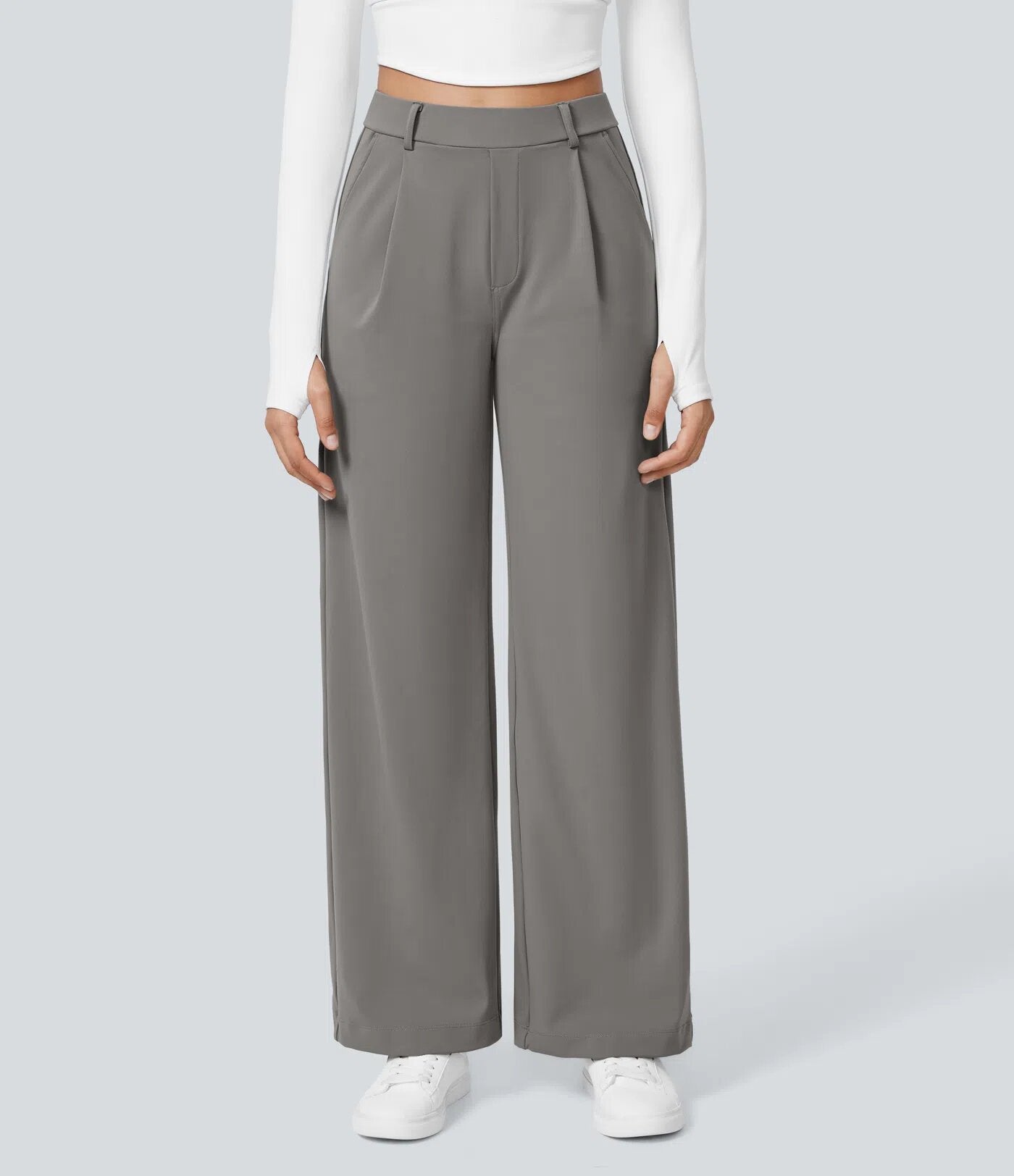 Women's High Waisted Wide Leg Dress Pants Casual