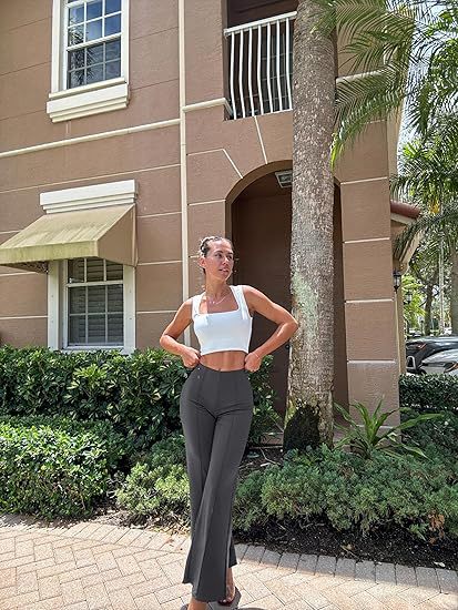 Chic High-Waisted Wide-Leg Pants – Effortless Street Style Trousers