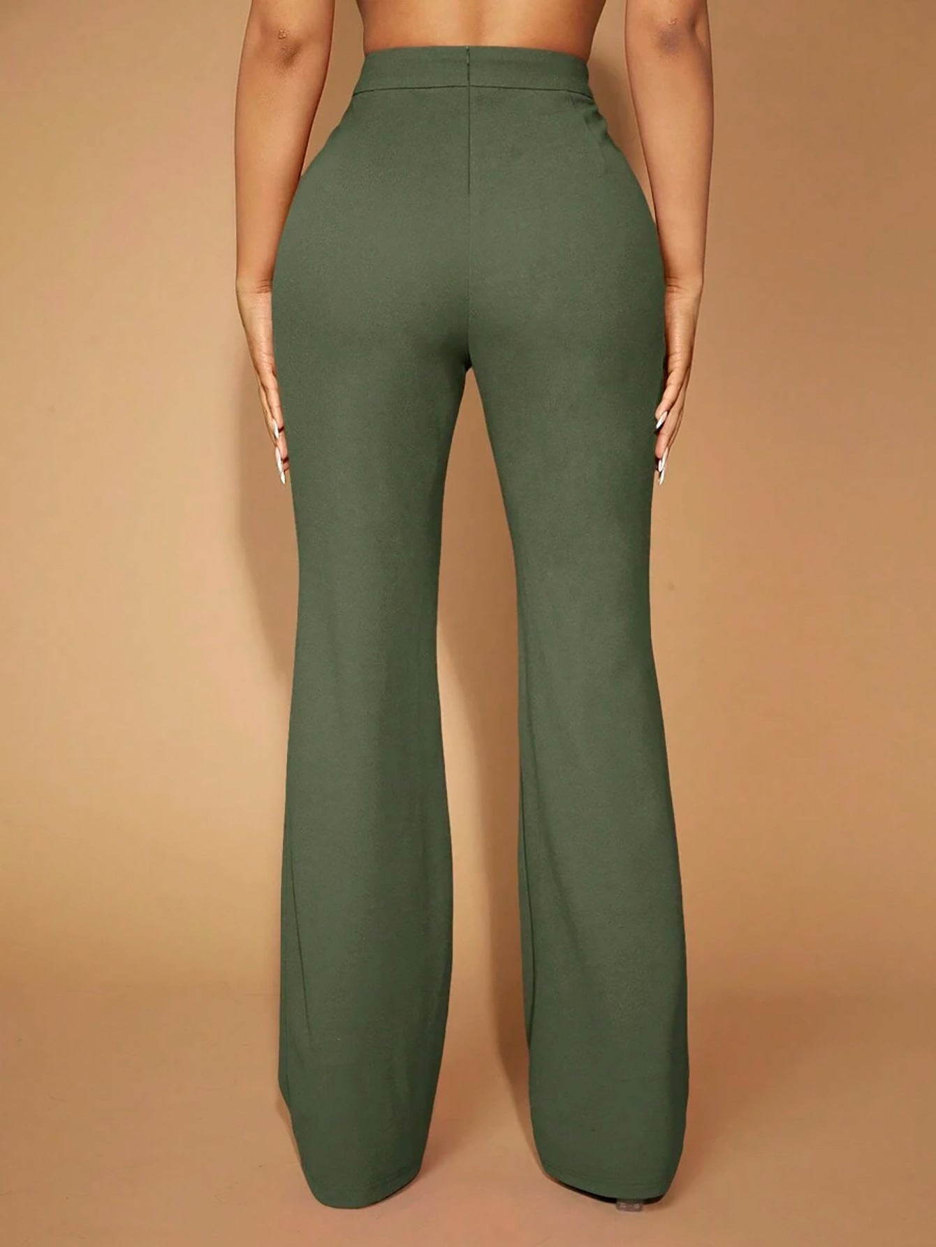 High Waist Straight Leg Pants | Women's Work Trousers